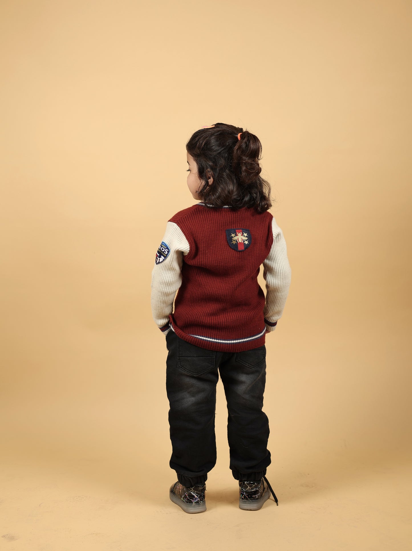 Crimson Frost Pure Merino Wool Herb Dyed Varsity Jacket