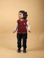 Crimson Frost Pure Merino Wool Herb Dyed Varsity Jacket