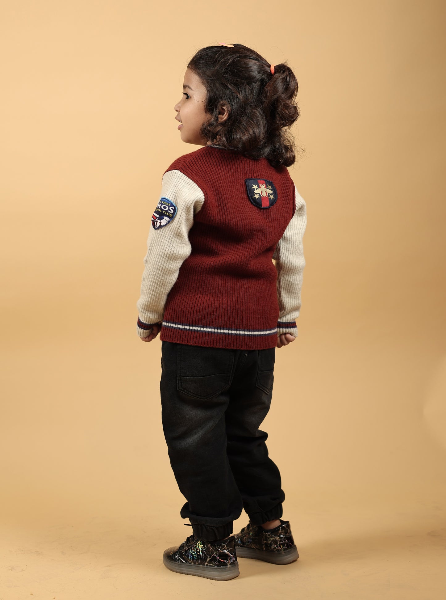 Crimson Frost Pure Merino Wool Herb Dyed Varsity Jacket