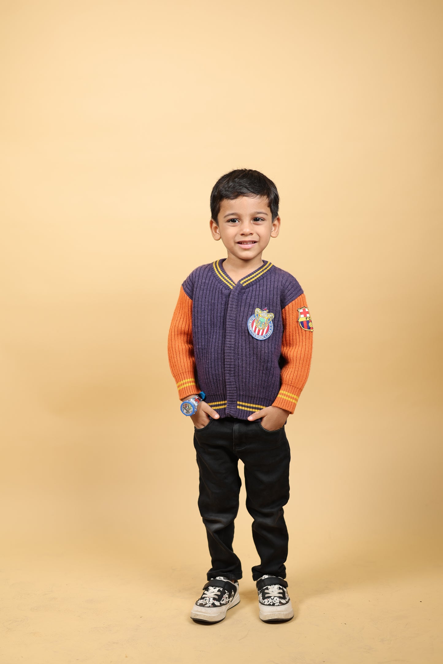 Tangerine Tide Pure Merino Wool Herb Dyed Varsity Jacket