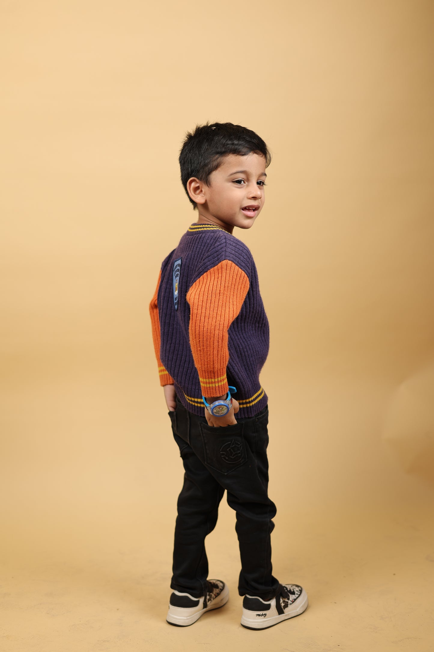 Tangerine Tide Pure Merino Wool Herb Dyed Varsity Jacket