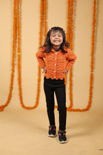 Pumpkin' Spice Pure Merino Wool Herb Dyed Cardigan