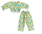 HAND BLOCK PRINTED CROP TOP AND PANT SET