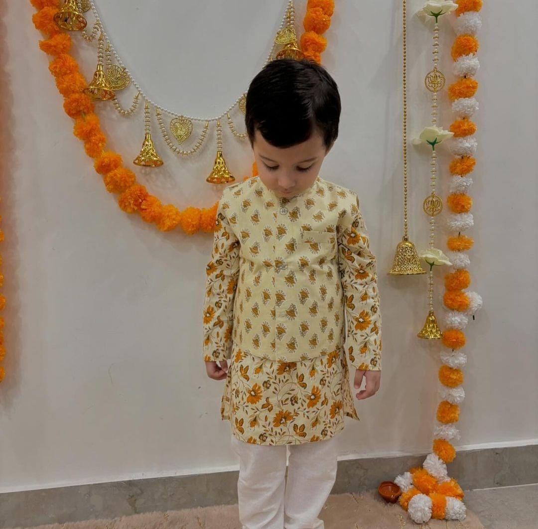Butter Blossom Jacket Kurta Set
