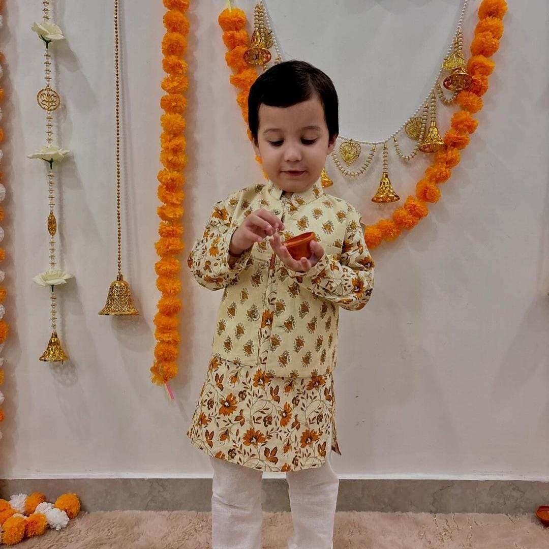 Butter Blossom Jacket Kurta Set