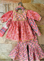 Blush & Azure Harmony Sharara Set