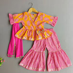 Sunset Radiance Peplum Sharara Set