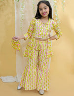 Lemon Zest Jacket-Style Sharara Set