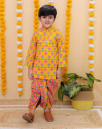 Sunburst Floral Kurta Dhoti Set