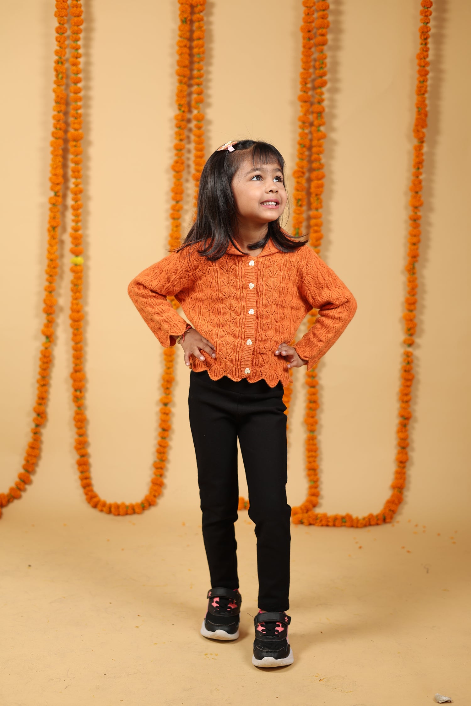 Pumpkin' Spice Pure Merino Wool Herb Dyed Cardigan