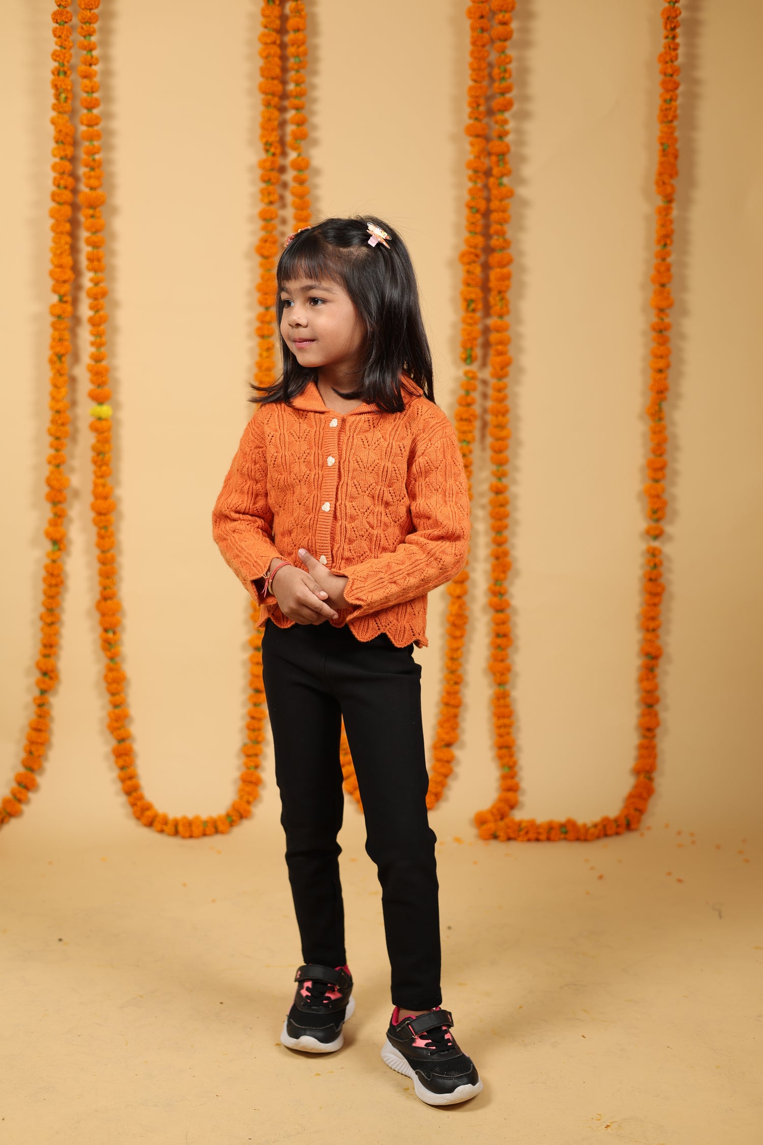 Pumpkin' Spice Pure Merino Wool Herb Dyed Cardigan