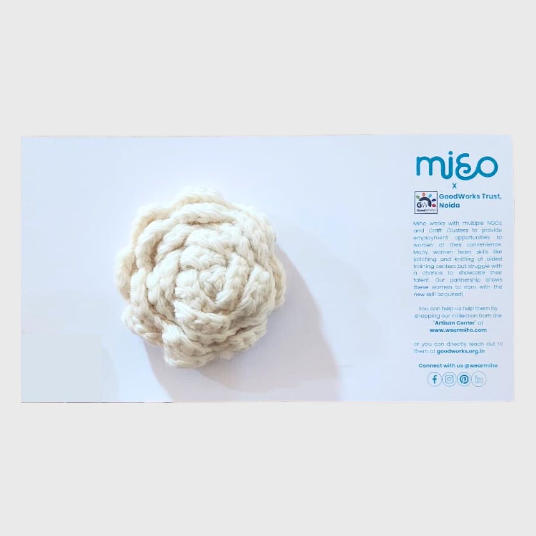 HAND CROCHET MERINO WOOL HAIR ACCESSORIES