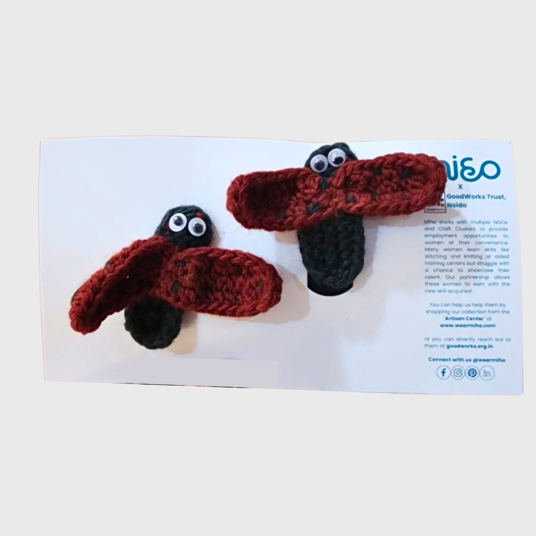 HAND CROCHET MERINO WOOL HAIR ACCESSORIES