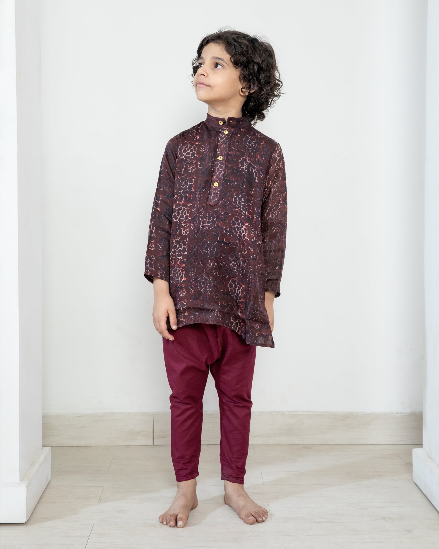 Little Nawab Floral Kurta Set
