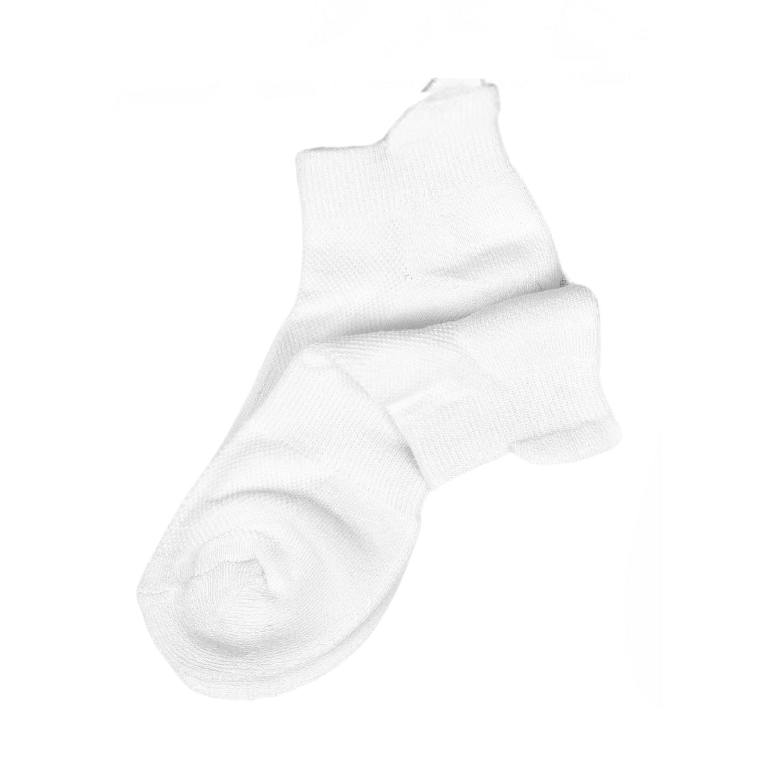 100% Bamboo Collar Liner White Socks