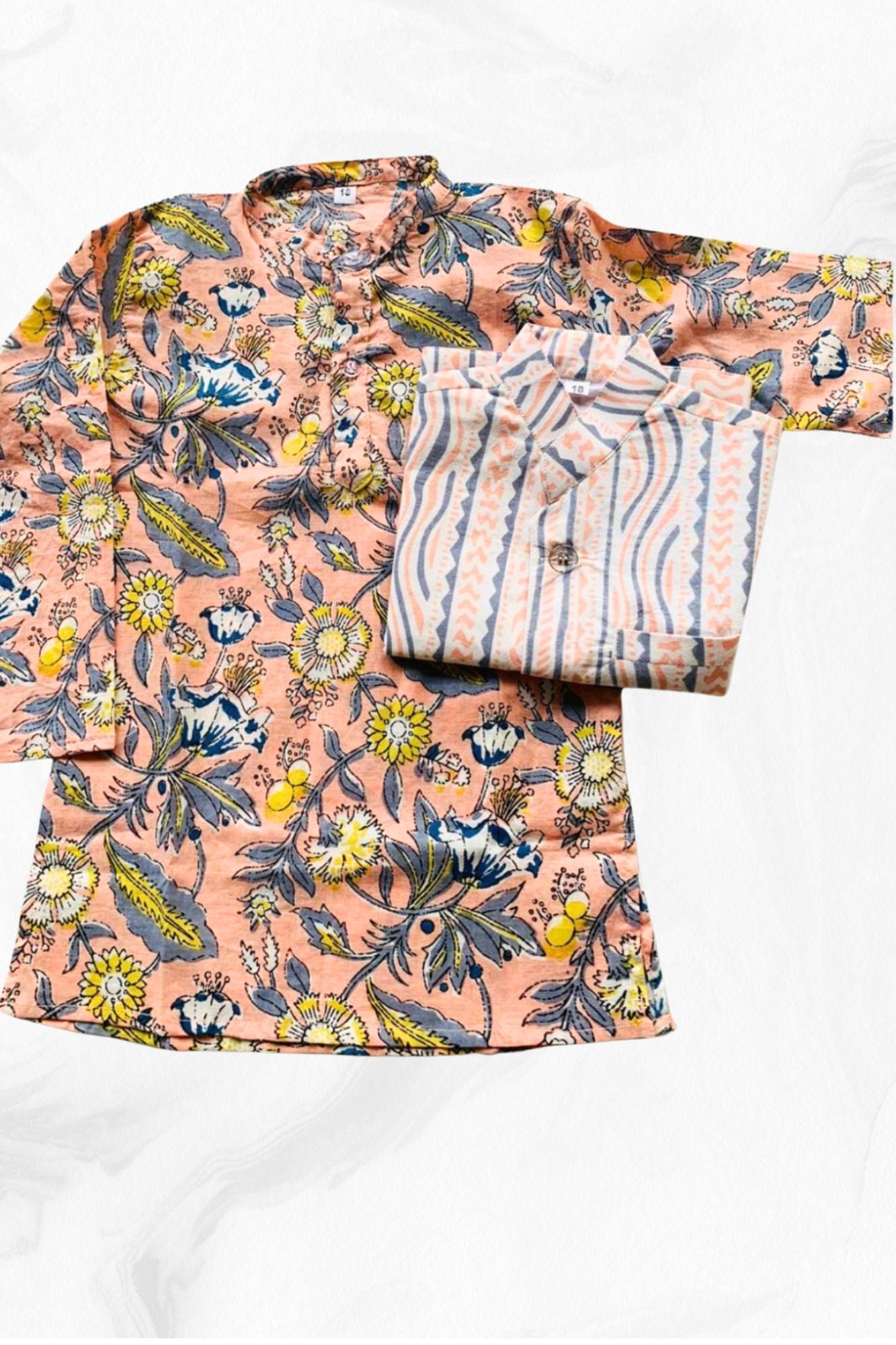 Tribal Floral Coordinating Jacket, Kurta & Pajama