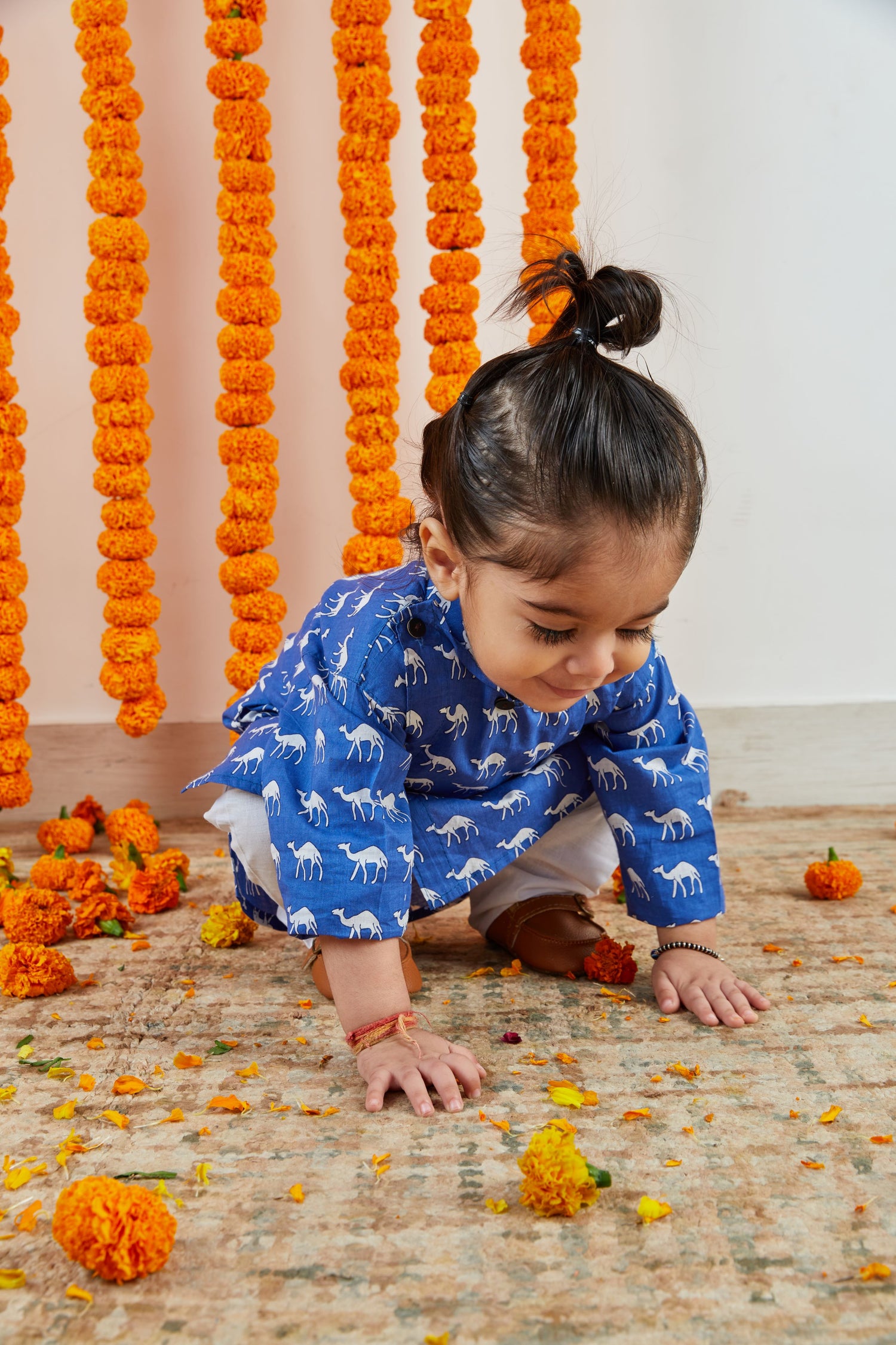 Camel Print Cotton Kurta Pajama