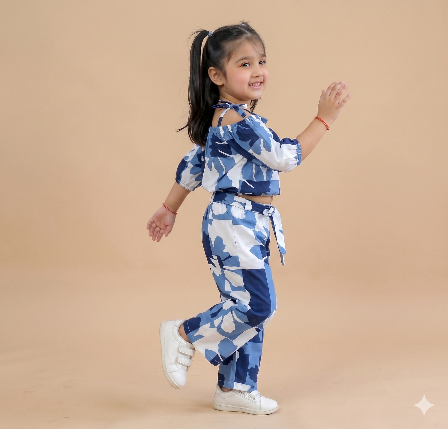 Girls The Blue Lagoon Off-Shoulder Co-ord Set
