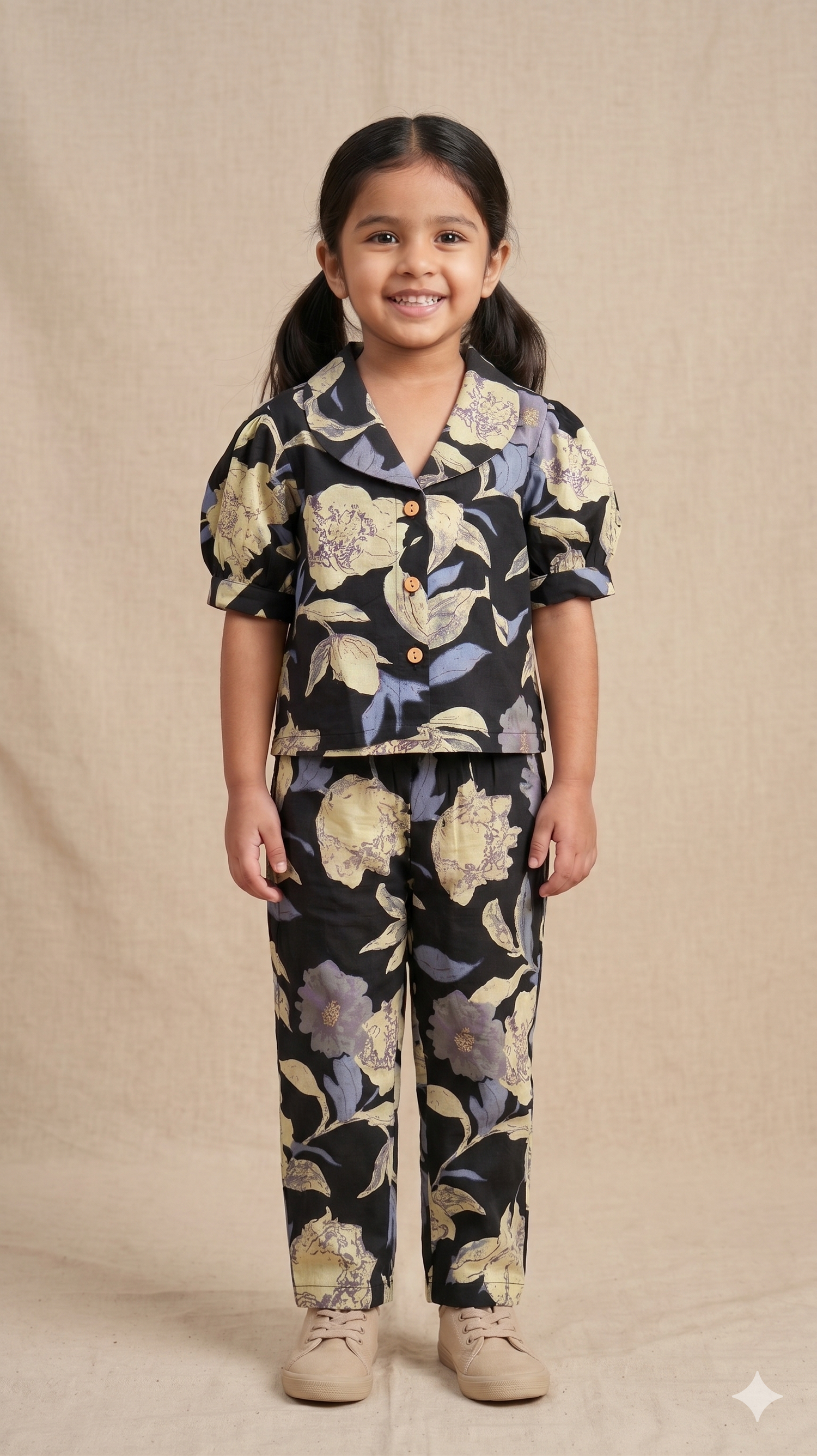 Raat Rani Black Floral Co-ord Set