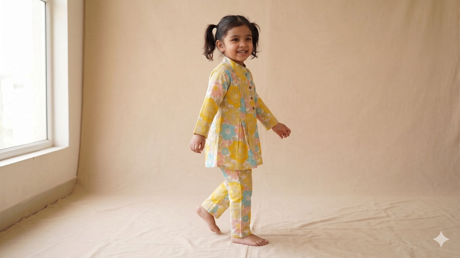 The Garden Hour Kurta Style Top Pant Set