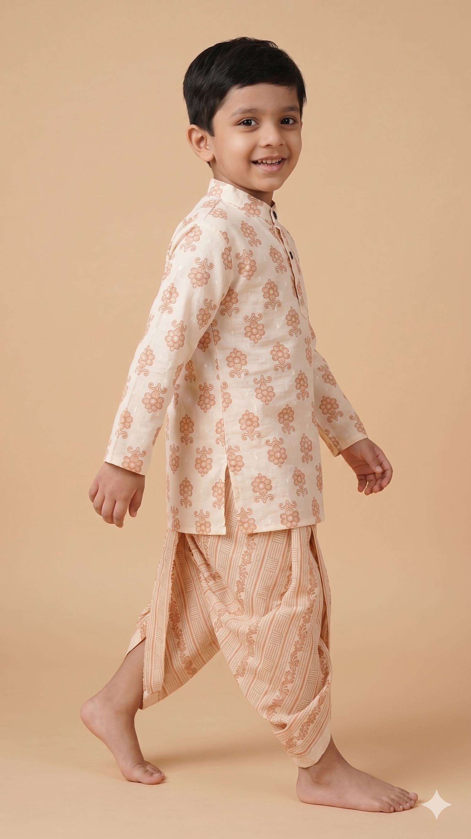 The Temple Bloom Dhoti Kurta Set