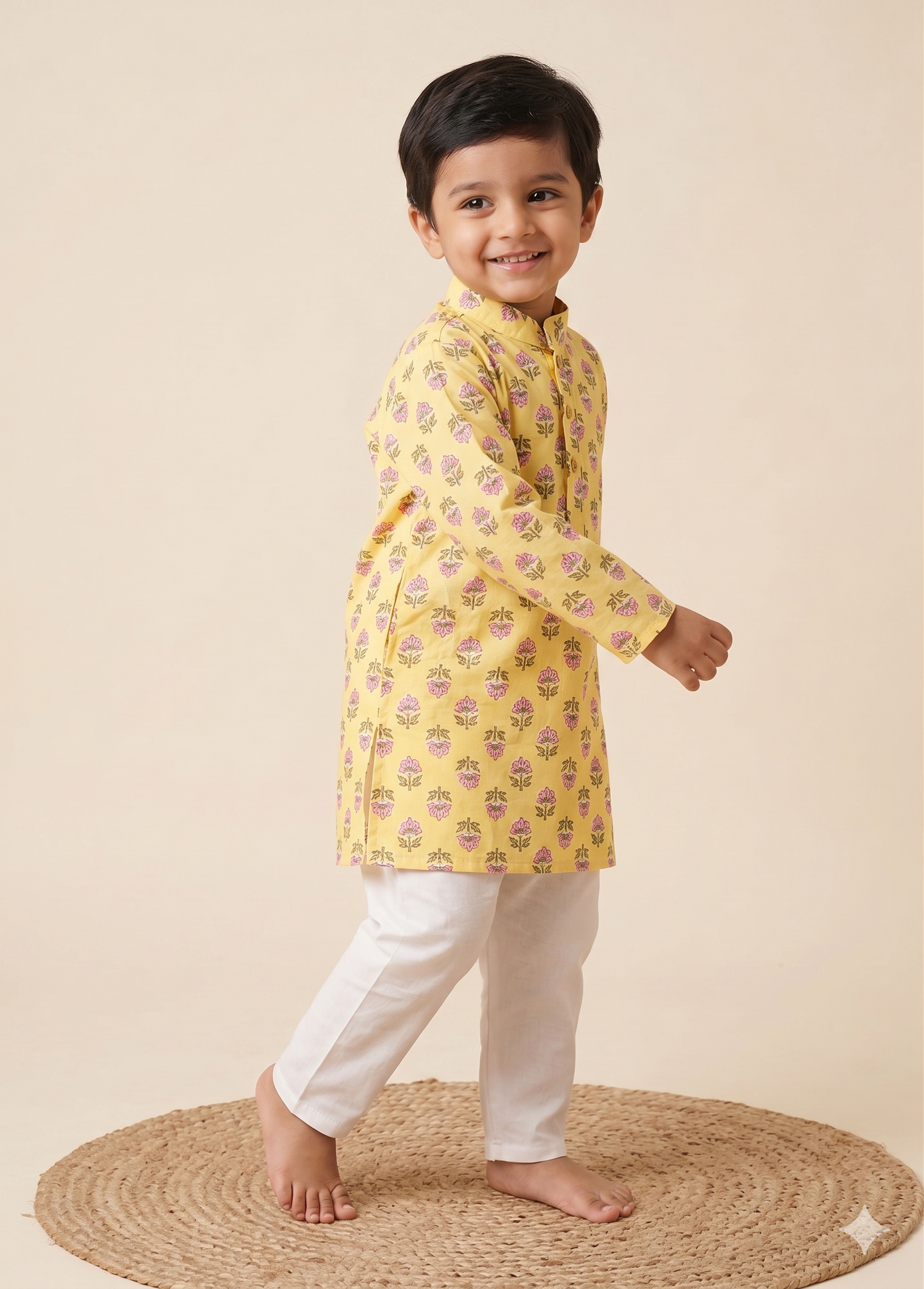 Gulnaar Handblock Kurta Set