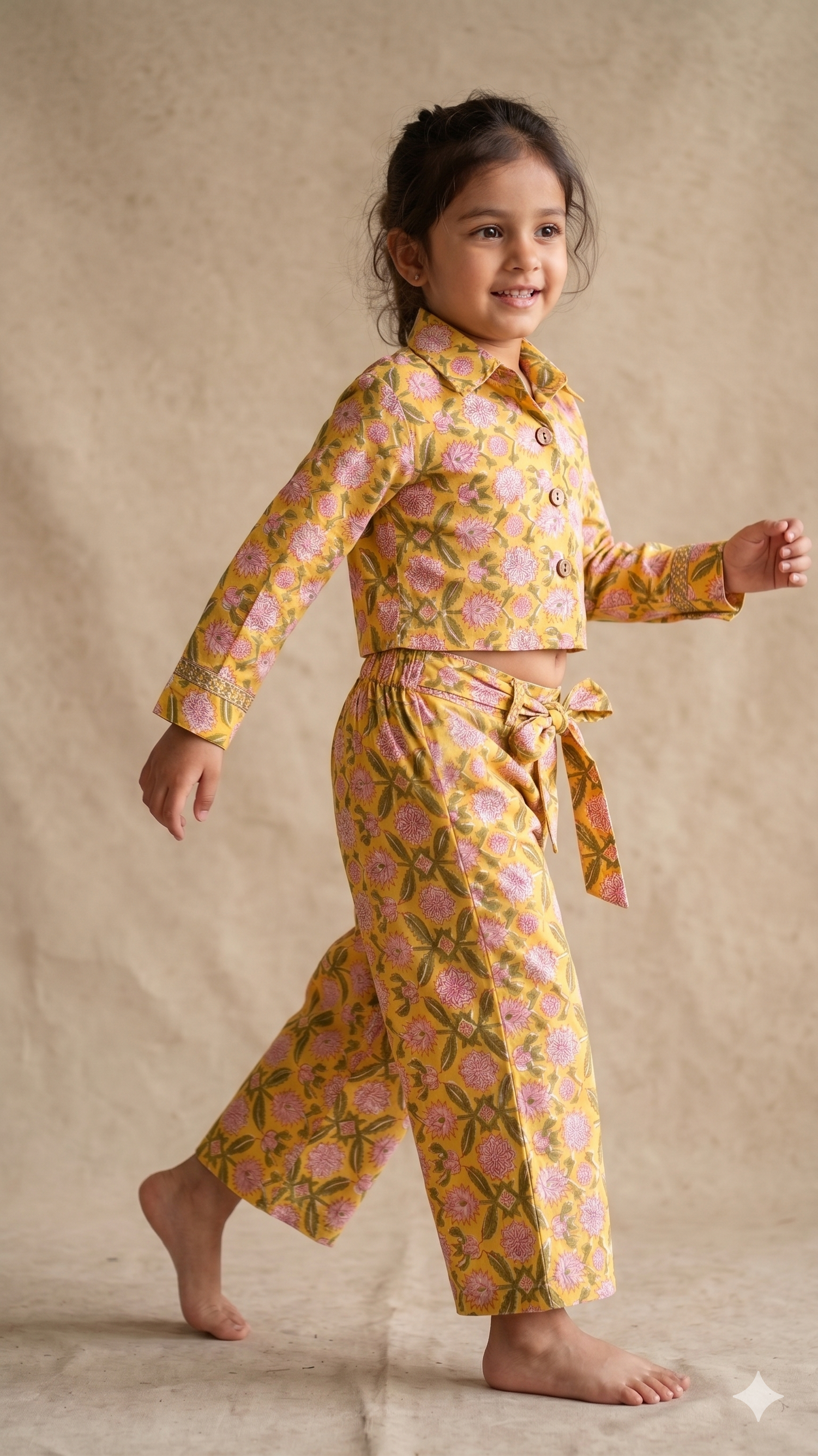 Summer Cropped Shirt Coord Set