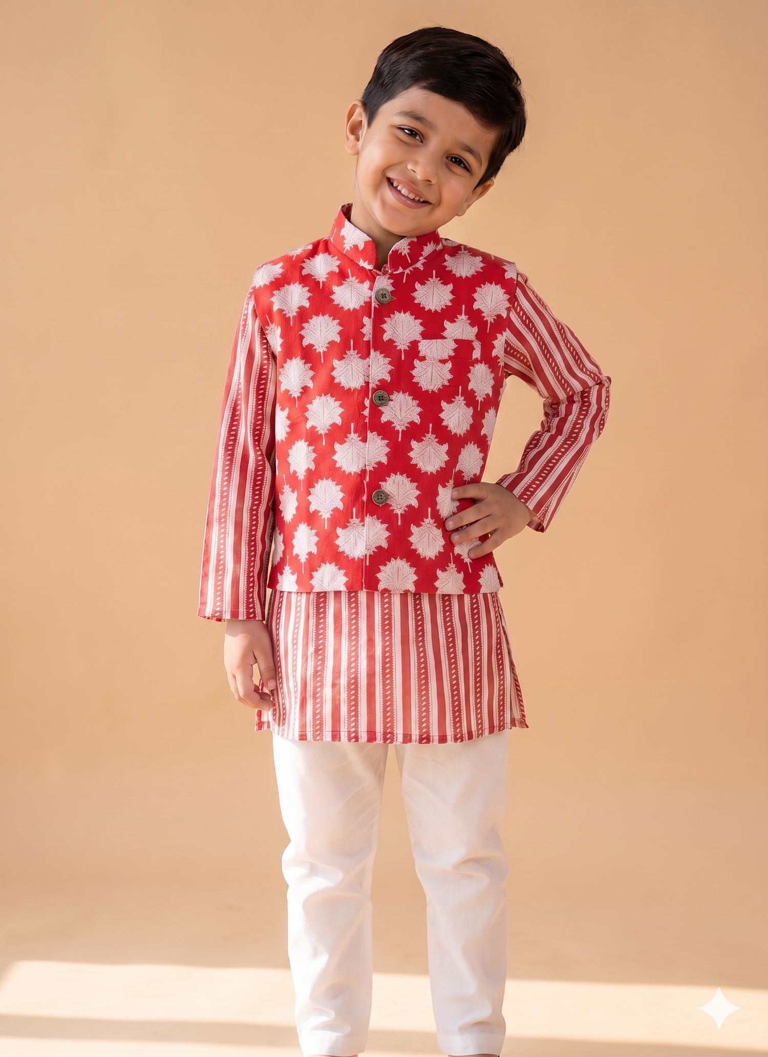 Lotus Jacket with Coordinating Kurta & Pajama