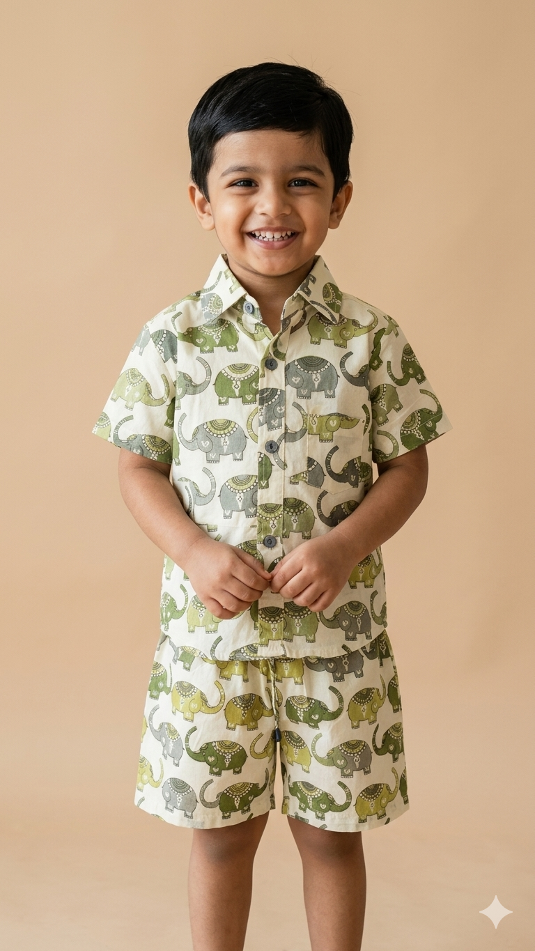 Elephant Dreams Cotton Sleep Set