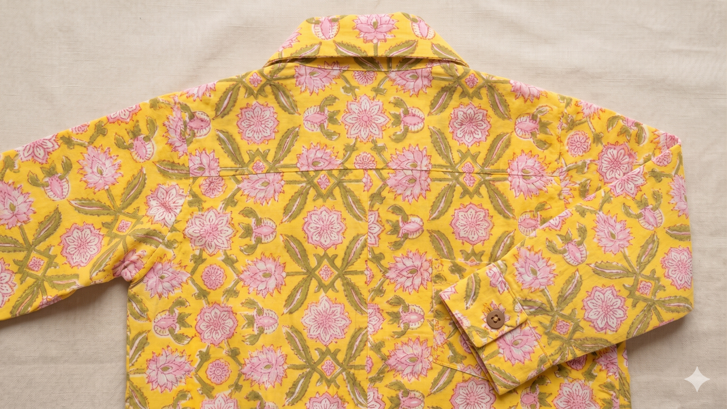 Block Print Floral Jaal Full-Sleeve Shirt