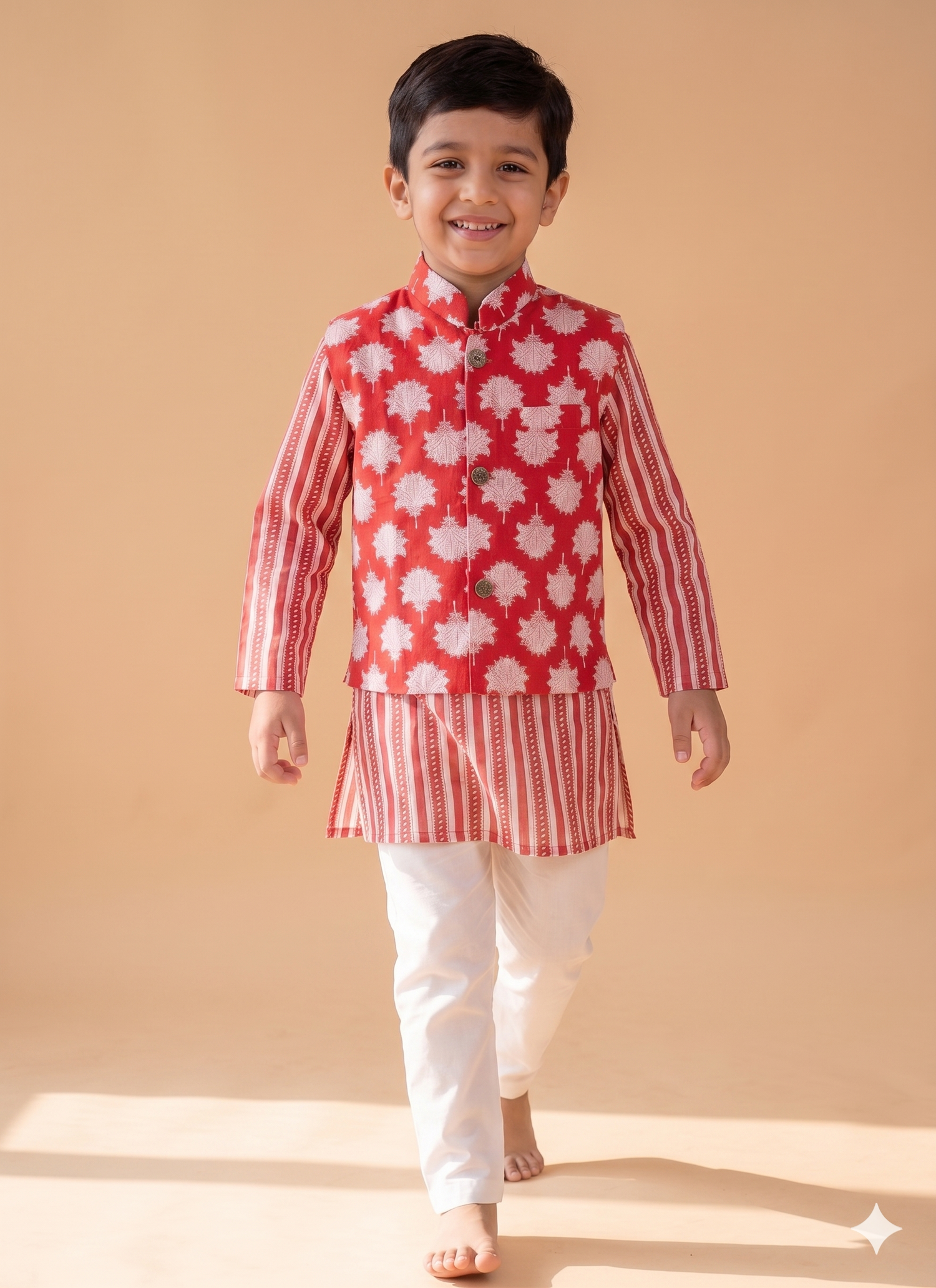 Lotus Jacket with Coordinating Kurta & Pajama