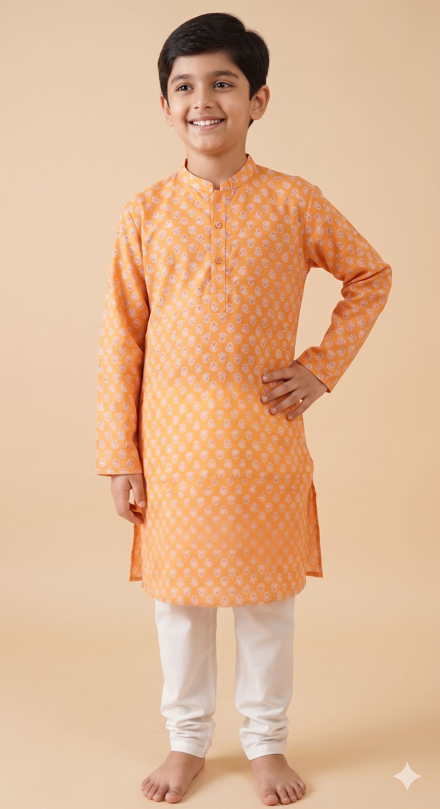 Kesar Buti Cotton Kurta Set