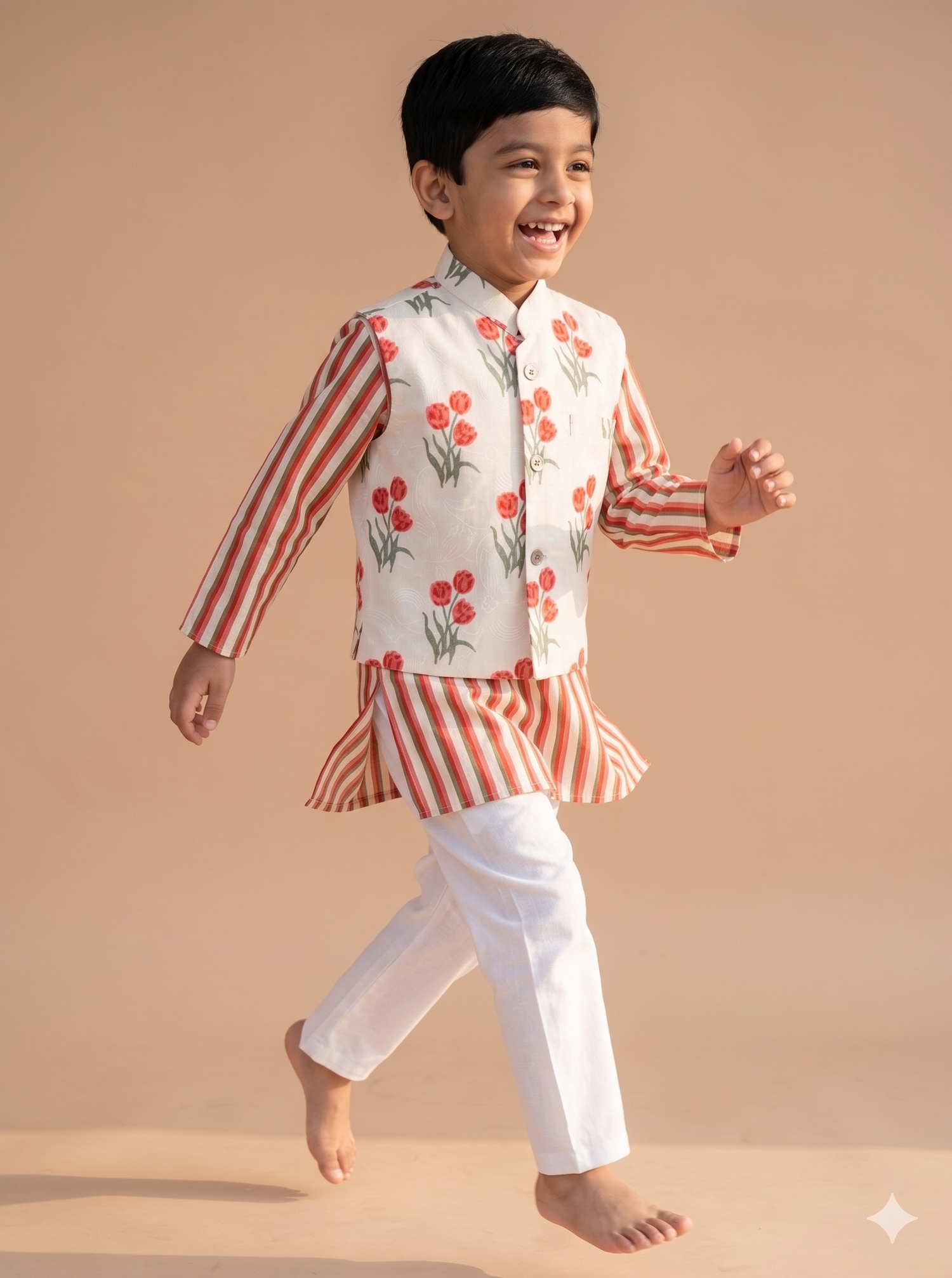 Tulip Bloom Jacket Kurta Set
