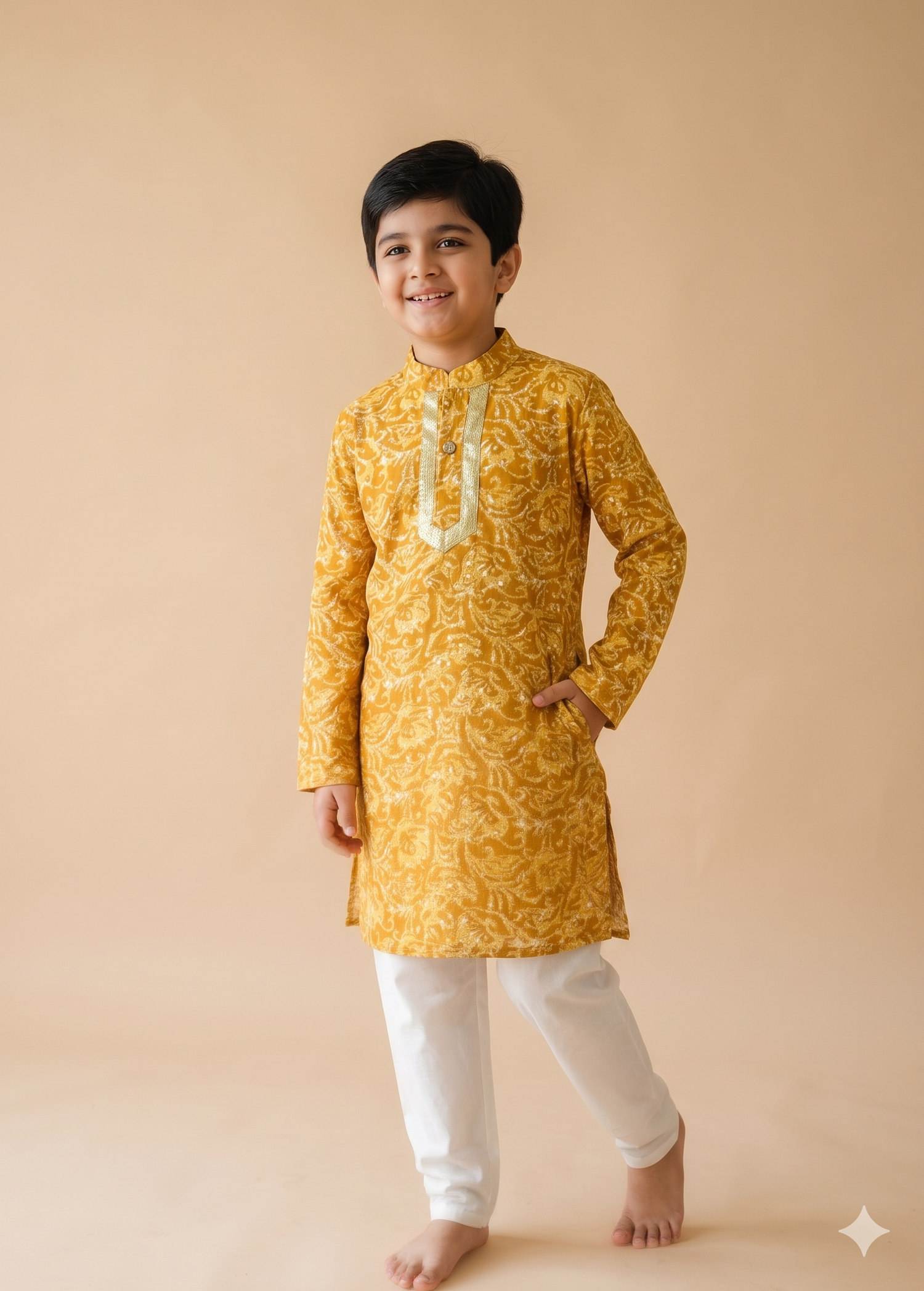 Zarbaft Handblock Kurta Set