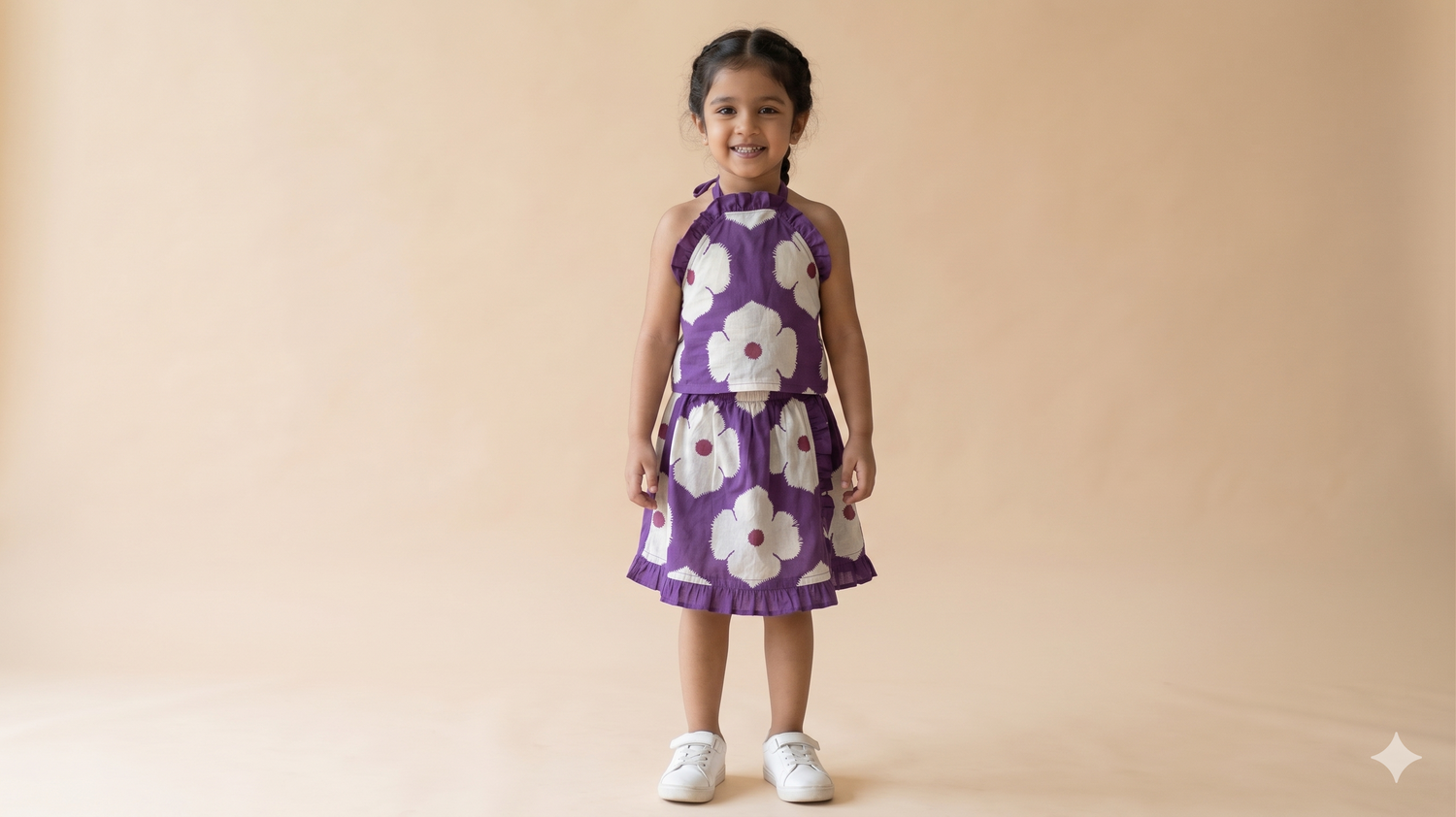 The Poppy Field Violet Halter and Skorts Set