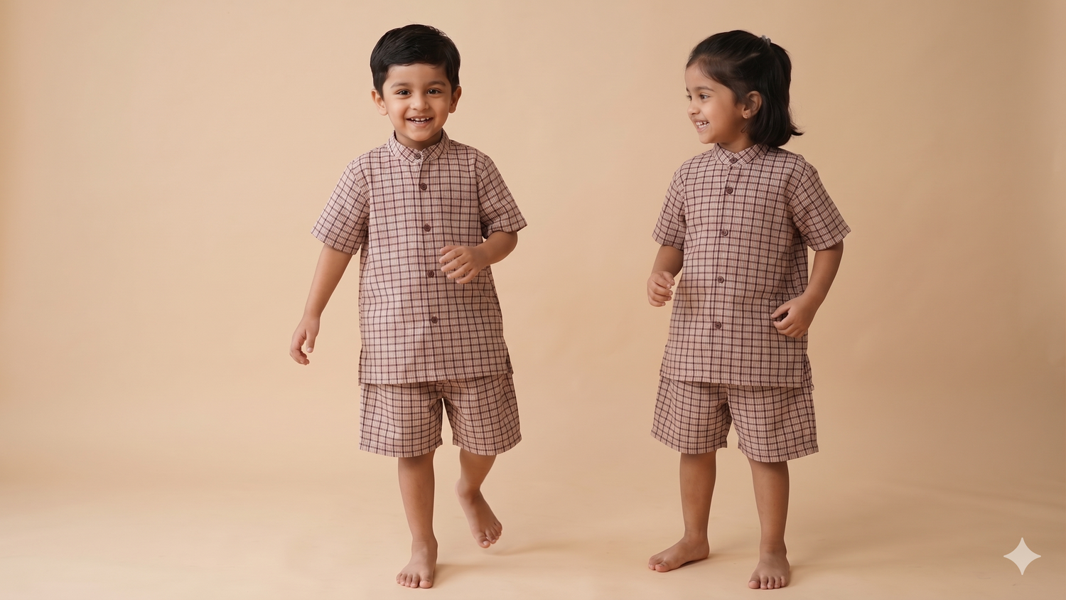 The Sunday Khana Woven Check Co-ord Set