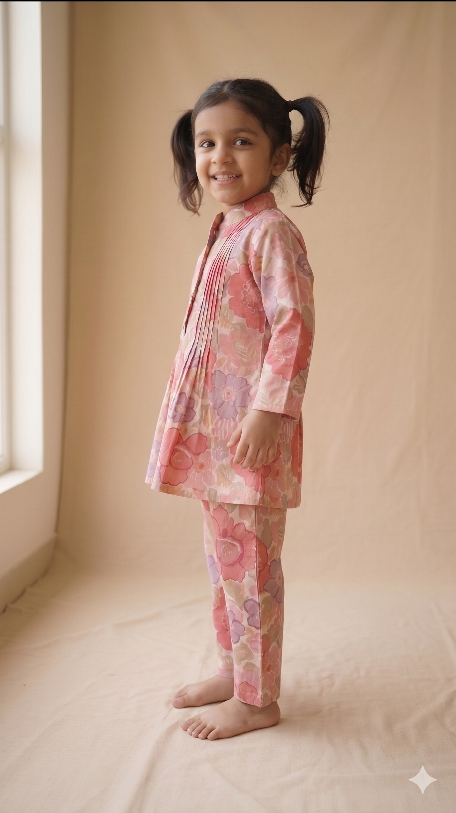 The Garden Hour Kurta Style Top Pant Set