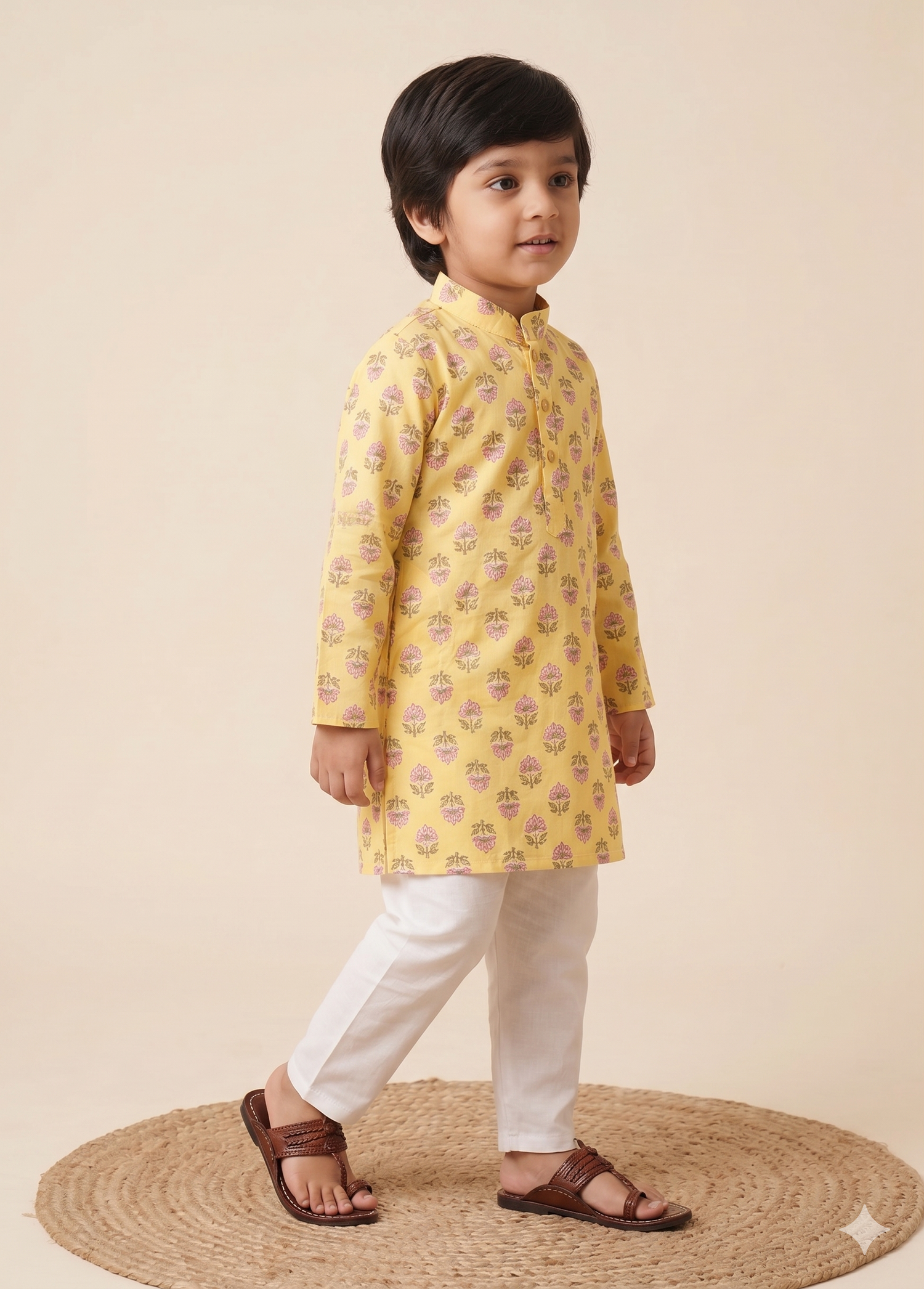 Gulnaar Handblock Kurta Set