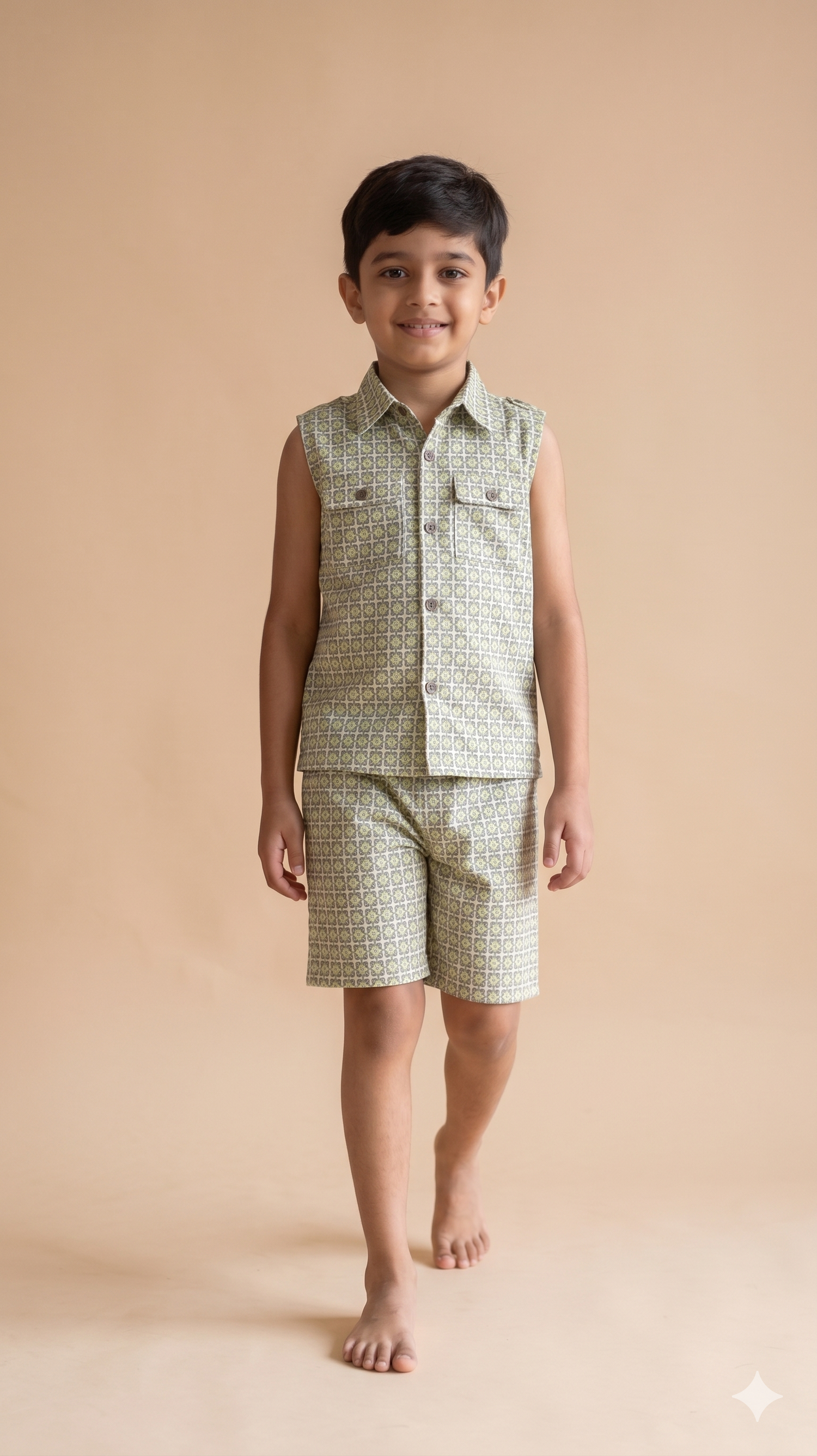 Unisex The Tile Garden Sage  Co-ord Set