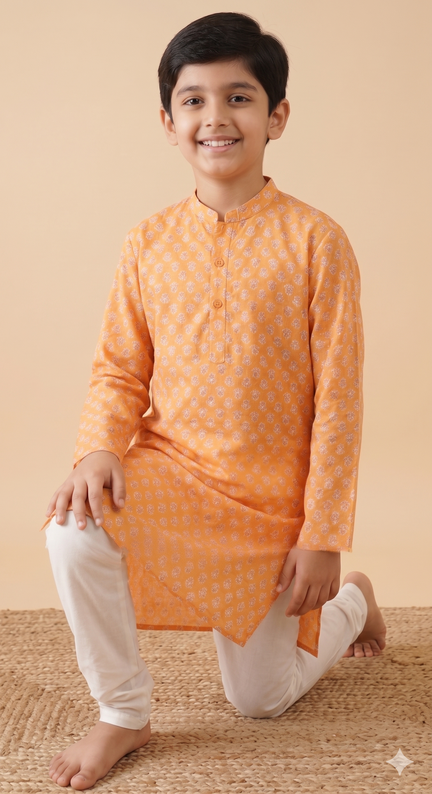 Kesar Buti Cotton Kurta Set