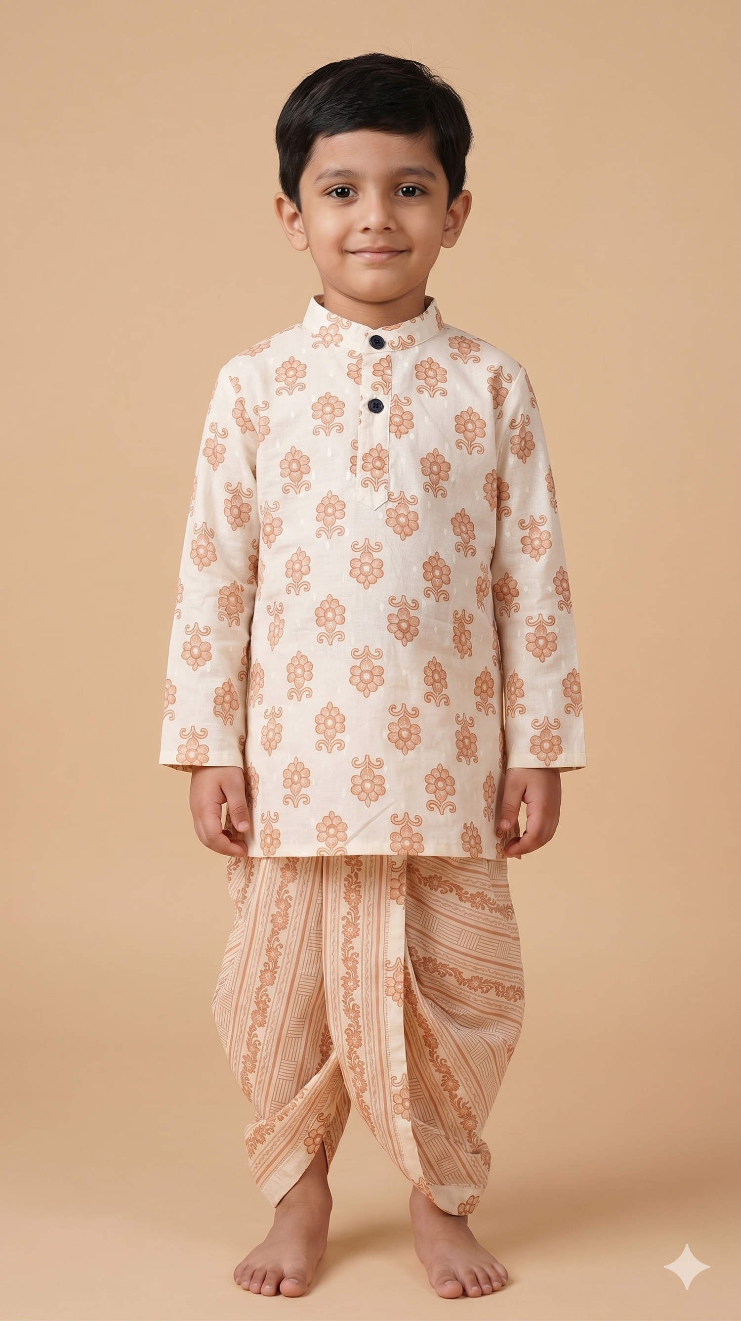 The Temple Bloom Dhoti Kurta Set