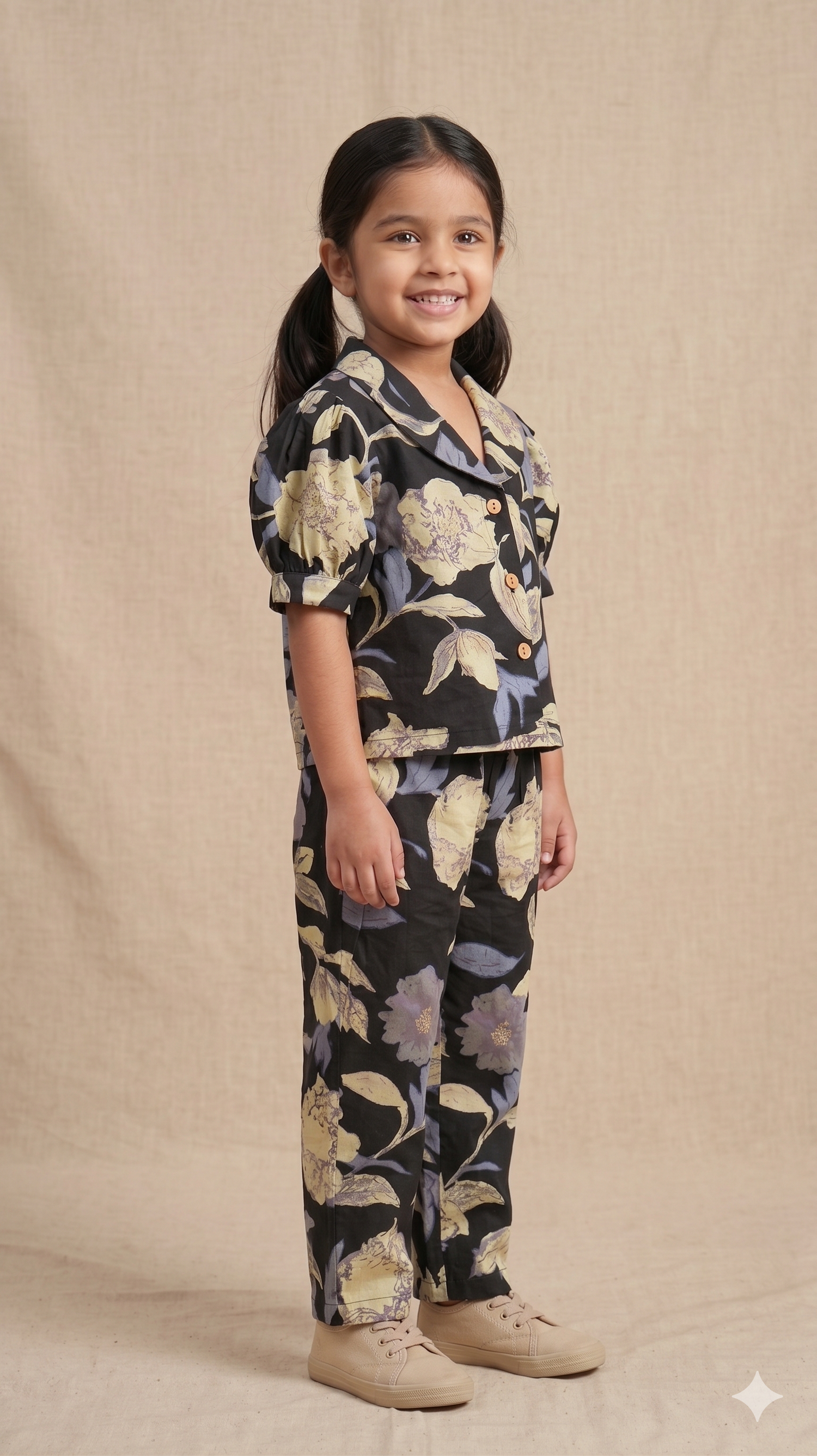 Raat Rani Black Floral Co-ord Set