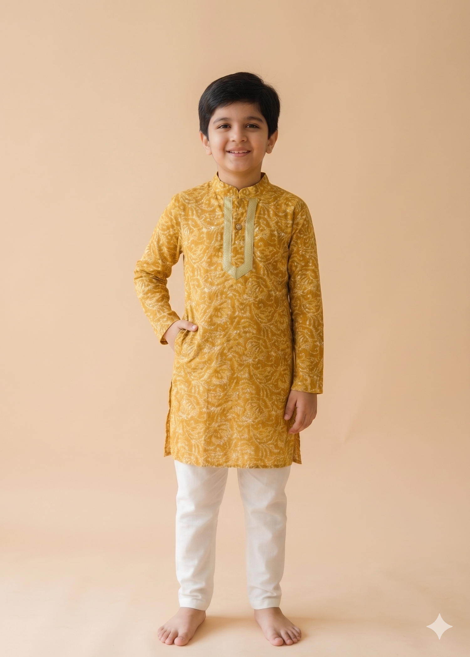 Zarbaft Handblock Kurta Set