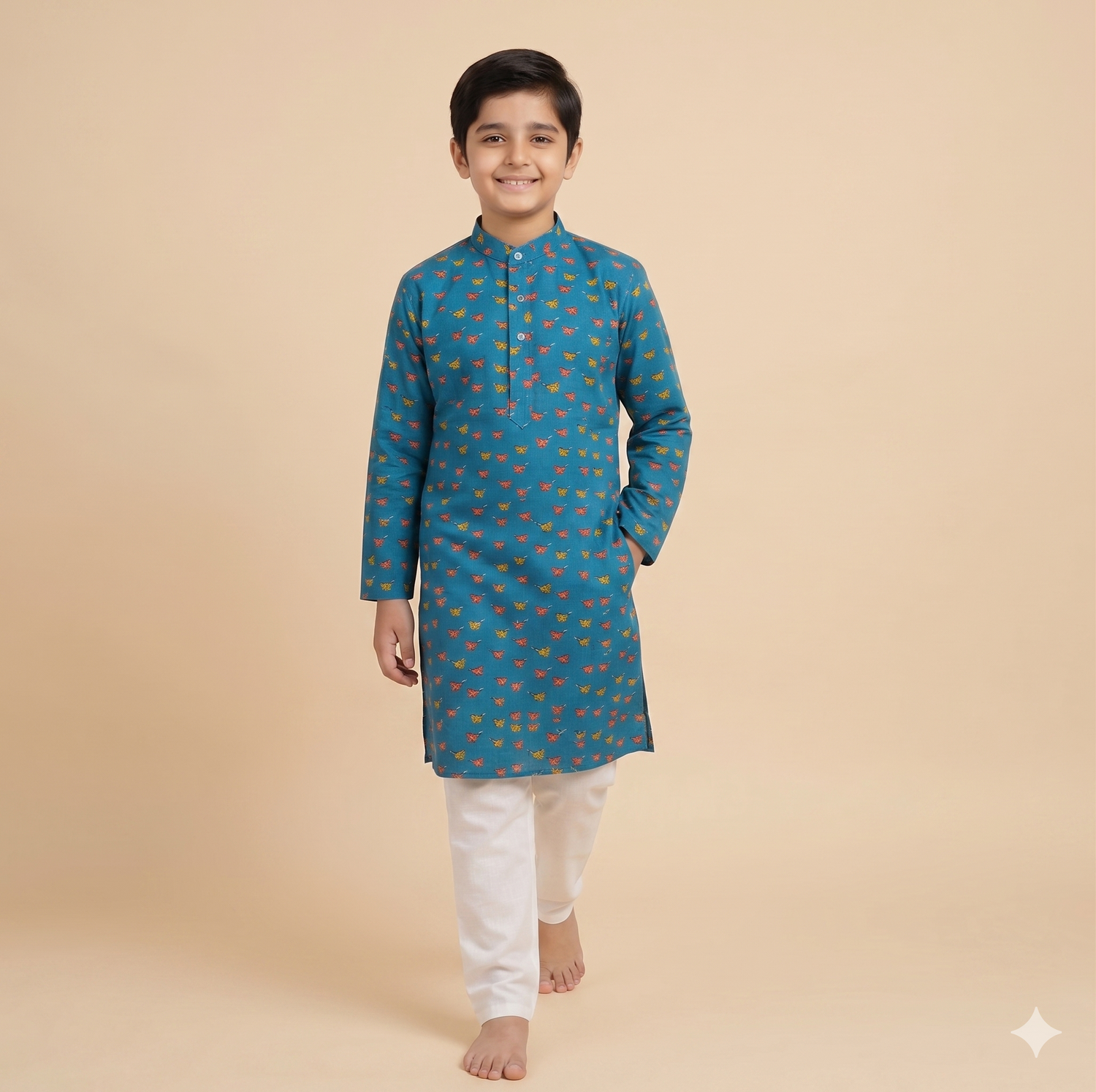 Chidiya Udd — Bird Print Kurta Pajama Set for Boys