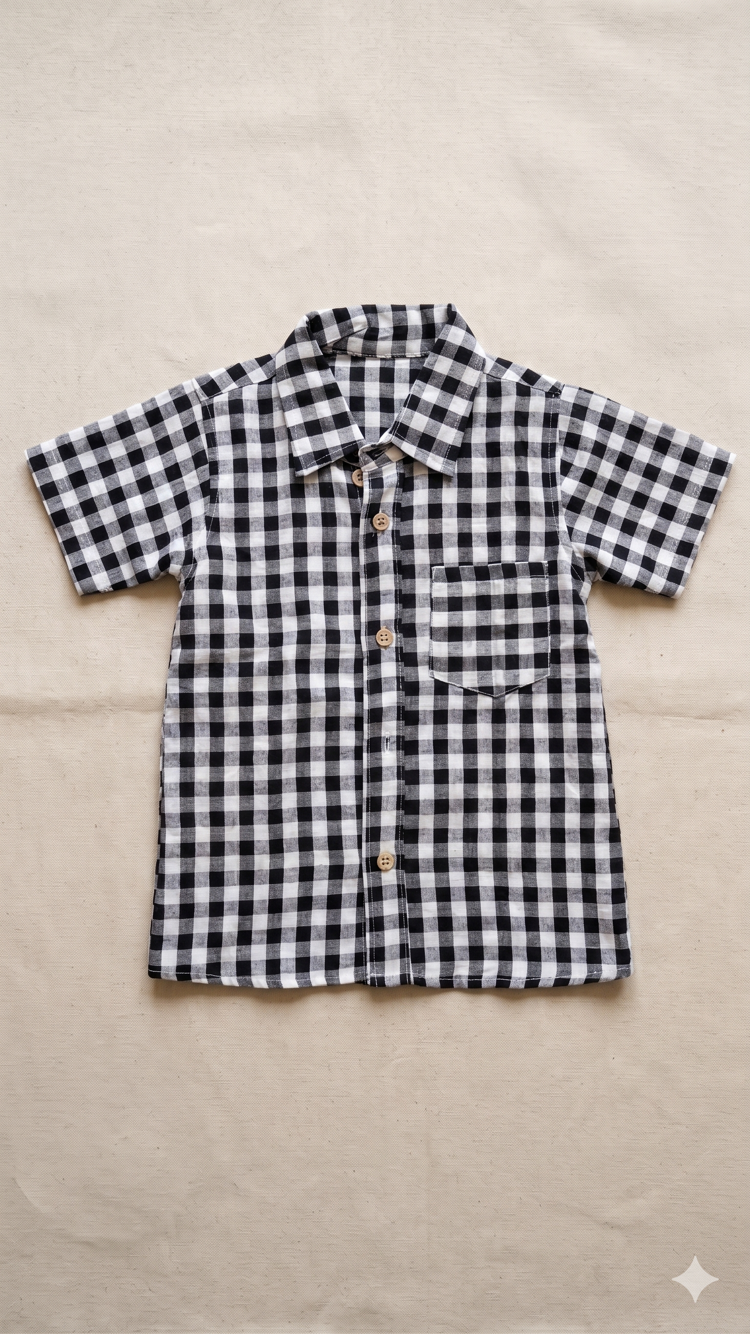 Classic Gingham Check Short-Sleeve Shirt