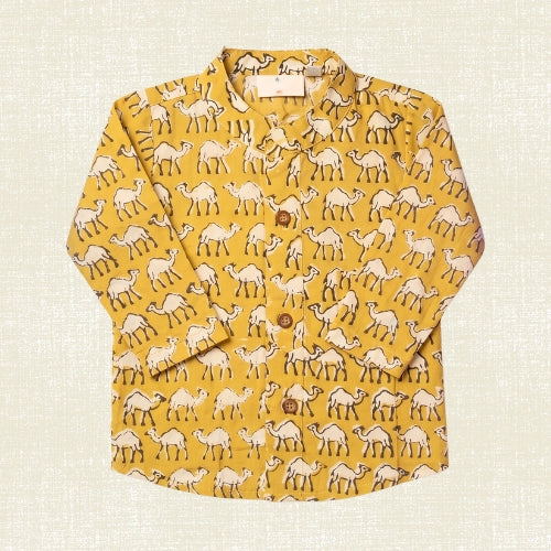Desert Camel All-Over Print Full-Sleeve Shirt