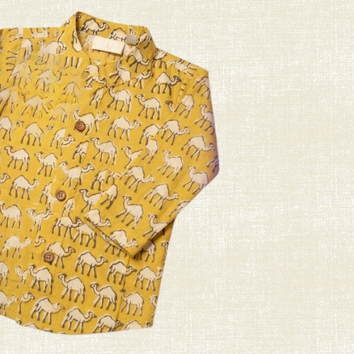 Desert Camel All-Over Print Full-Sleeve Shirt