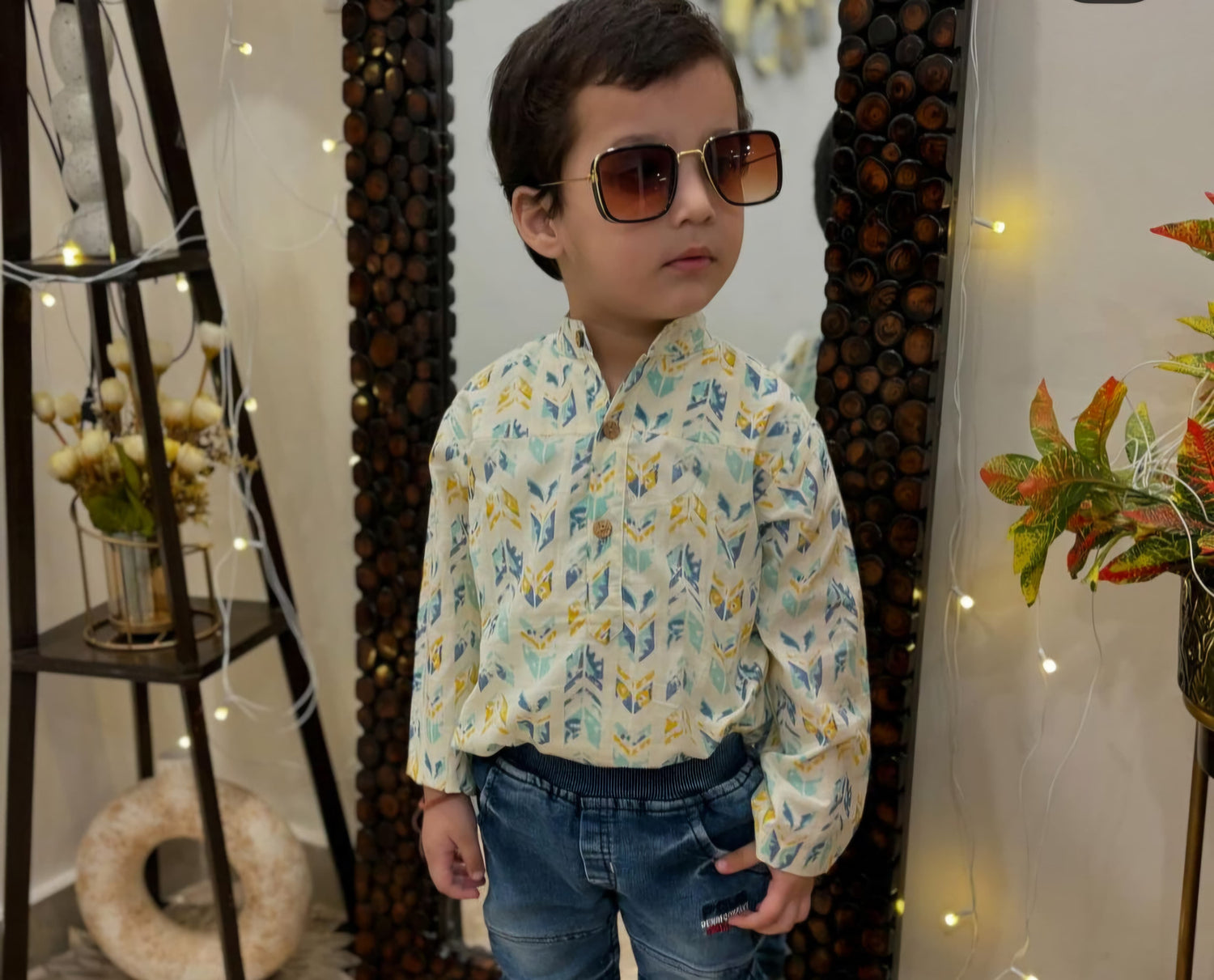 हैंड ब्लॉक प्रिंटेड शर्ट