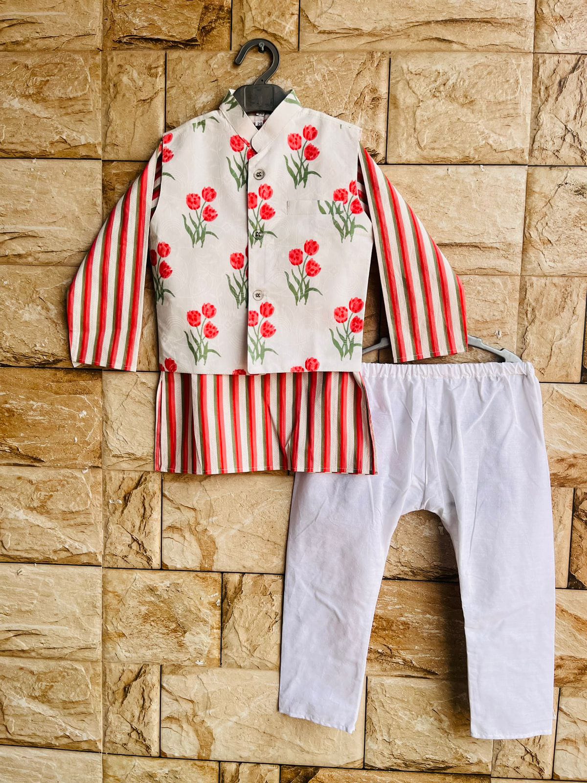 Tulip Bloom Jacket Kurta Set