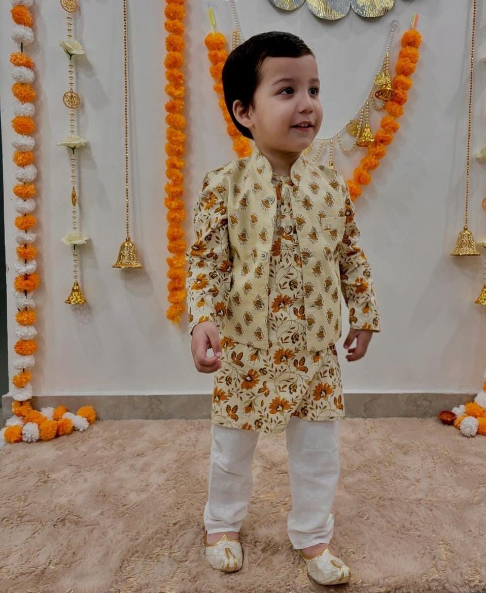 Butter Blossom Jacket Kurta Set